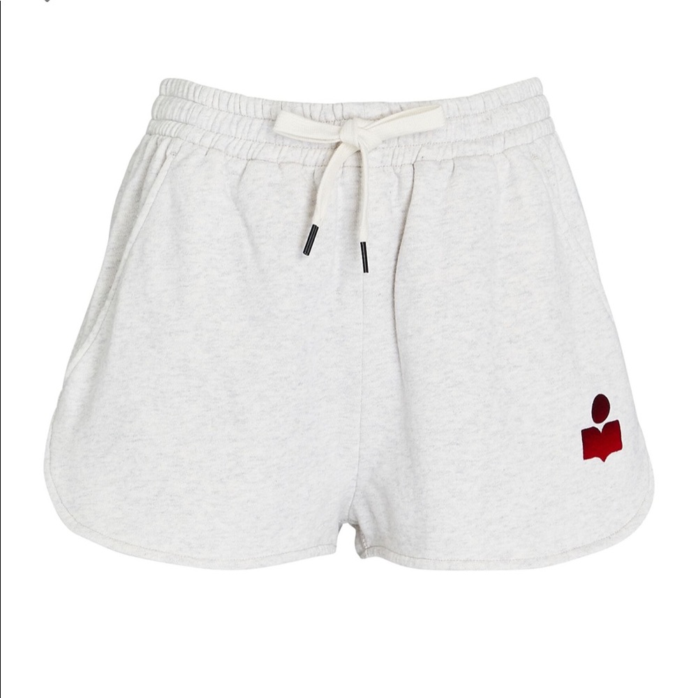 NEW ISABEL MARANT ÉTOILE MIFIKIAE COTTON TERRY LOGO SHORTS